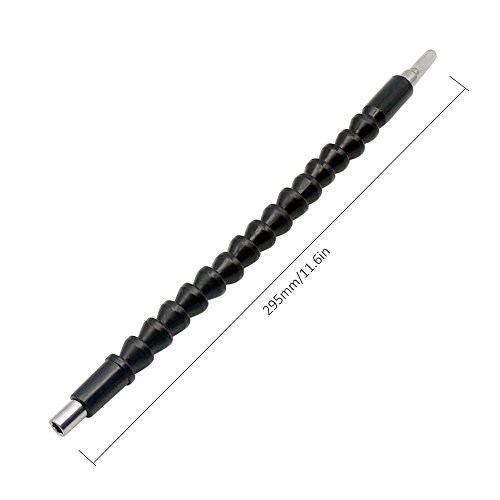 Wrightus 105 Degree Right Angle Drill Attachment and Flexible Angle Extension Bit Kit for Drill or Screwdriver 1/4" Socket Adapter Magnetic, Handy, Solid Construction Usefull in Tight Corner Wo - Thumbnail 5