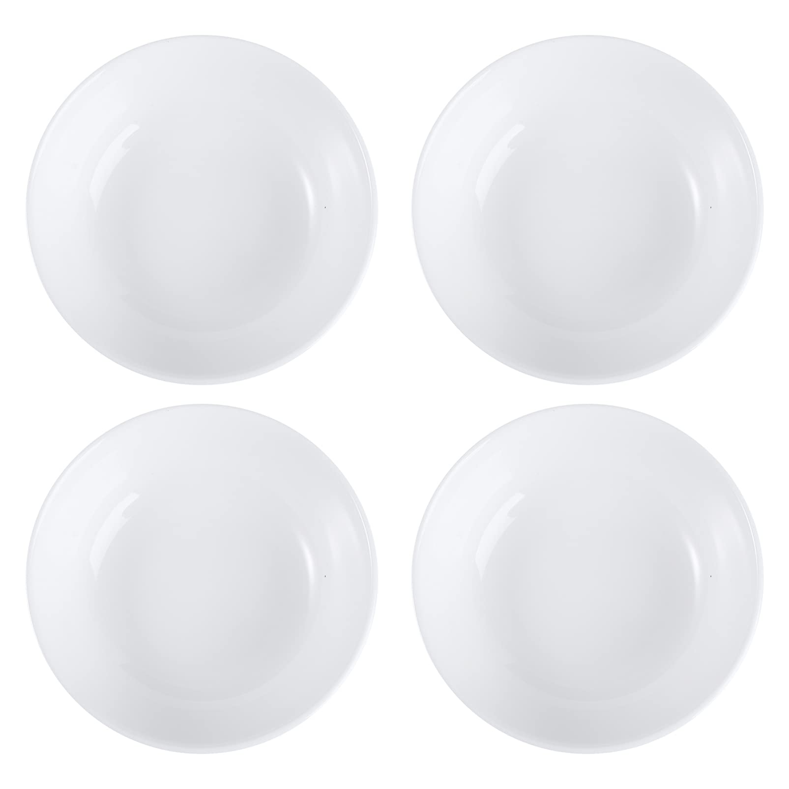 Cabilock 4PCS Sauce Dishes Mini White Ceramic Seasoning DishCondiment Plate Food Dipping Bowls for Party Restaurant