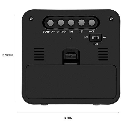 Alarm Clock,Digital LCD Display Portable Modern Alarm Clock with Snooze Time Temperature for Bedroom,Office,Living Room,Travel