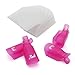 Jiulory Nail Polish Remover Clips Set 10 + 1000 PCS Soak Off Nail Gel Polish Remover Clip Caps 1000 PCS Lintfree Nail Wipes Cotton Pads Wraps for UV Gel Acrylic Nail Polish Removal (Rose Red)