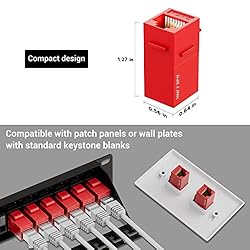 iwillink RJ45 Cat6 Keystone Coupler 25-Pack, Female