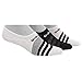 adidas Women's Superlite Super No Show Sock (3-Pair), White/Black, Medium, (Shoe Size 5-10)