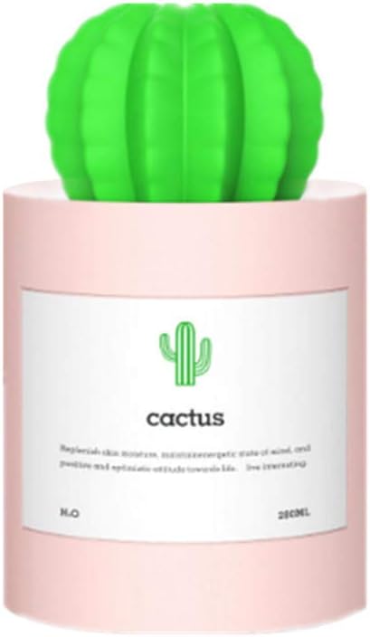 EAPTS USB Power Cute Cactus Essential Oil Diffuser Aroma Aromatherapy Night Light Fine Fog Humidifier Household Room Decor Car Accessory