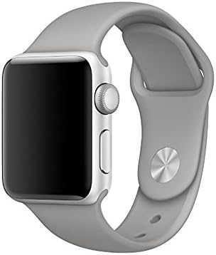 ZeroX Soft Silicone Replacement Bands for All Apple Watch Models 38mm / 42mm (3 Pieces Band Included 2 Lengths for Apple Watch Series 1 2 Sport &amp; Edition 2016) 42mm Dark Grey