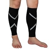 ilooper 1 Pair Calf Compression Sleeve Leg Support Socks Shin Splints Sleeves