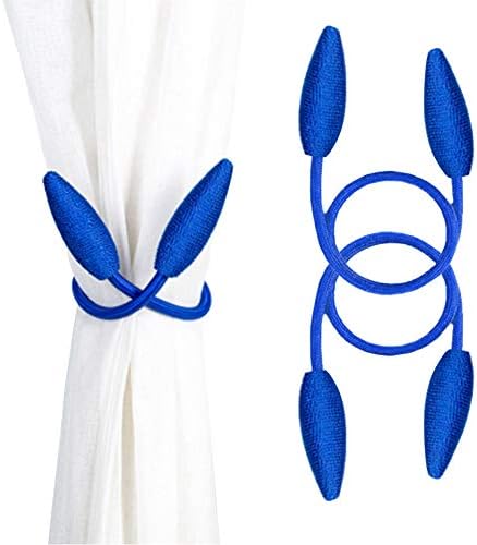 EleCharm 2-Pack Creative Curtain Tiebacks Random Modelling Curtain Holdbacks European Simple Type (Royal Blue)