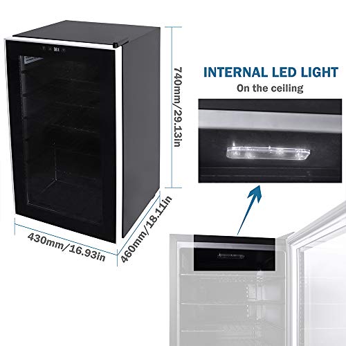 Northair 24 Bottle Wine Beer Cooler Compressor Refrigeration, Under Counter Wine Cellar with LCD Temperature Control, Double-layered Glass Door, Quiet Operation - perfect for home/business/dorm room - Thumbnail 3