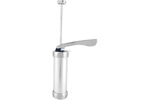 Stainless Steel Cookie Press Kit with 20 Molds & 4 Icing Nozzles - Easy to Use DIY Biscuit Maker for Decorating Cookies, Cupc