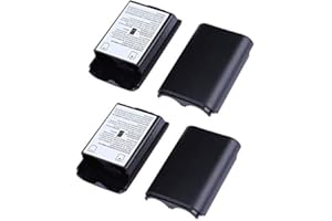 ArRord Repalcement Battery Pack Cover Shell Case Kit for Xbox 360 Wireless Controller 4 Pcs Black
