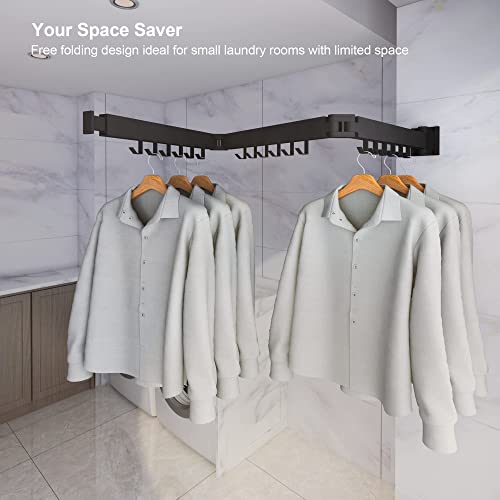 Clothes Drying Rack, Bukfen Laundry Drying Rack Wall Mount, Clothing Drying Rack Foldable