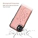 Vaburs Compatible with iPhone 11 Case Wallet with Card Holder, Embossed Butterfly Premium PU Leather Double Magnetic Buttons Flip Shockproof Protective Cover for iPhone 11 6.1 Inch(Rose Gold)