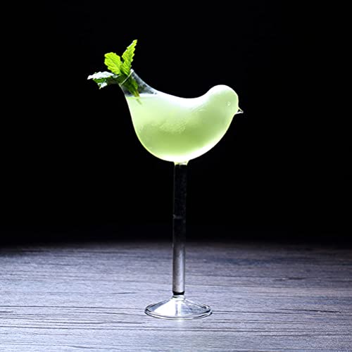 YARNOW 2 Stücke Saft Gläser 150Ml Cocktailgläser Trinkgläser Vogel Form Wassergläser Saftgläser Glas Eisschalen… – Bild 4