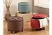 Poundex B0183K9SCY Ottoman, Light Blue