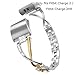 Wearlizer Replacement Compatible with Charge 2 Bands for Women Metal Bangle/Bracelet/Assesories/Straps/Wrist Band for Charge hr 2 Women Small Large (Gold+Silver)