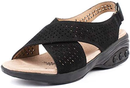 Olivia Adjustable Cross Strap Sandal - for Plantar Fasciitis/Foot Pain