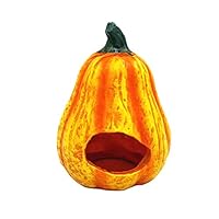 Guoainn Artificial Pumpkin Resin House Hideout Fish Tank Hiding Cave Aquarium Decoration Yellow 1