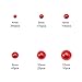 PH PandaHall 690pcs 6 Sizes Red Flat Back Pearl Cabochon Half Flatback Pearl Bead Gem Scrapbook Craft Beads for Christmas Crafts Shoes Wedding Dress DIY Phone Nail Making (4/5/6/8/10/12mm)