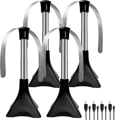 PTHTECHUS Repelente Moscas, Ventilador Repelente Moscas Escritorio, matamoscas con Cuchillas holográficas, Elimina Insectos, Mosquitos, para Interiores y Exteriores, Funciona con Pilas, 4 PCS