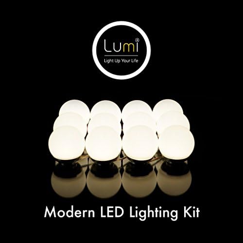 Crystal Vision Lumi Versatile Home Decorative Dimmable LED Lighting Kit 12 Bulbs w/Remote Controller