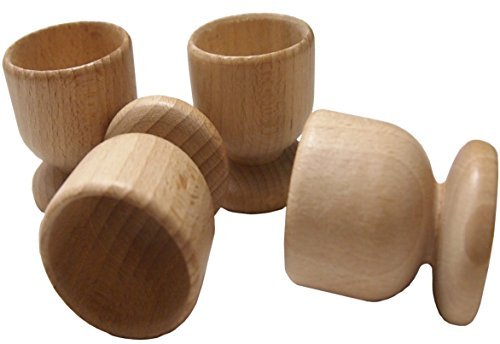 DB Gardentools Beech Wooden Eggs Cups Set