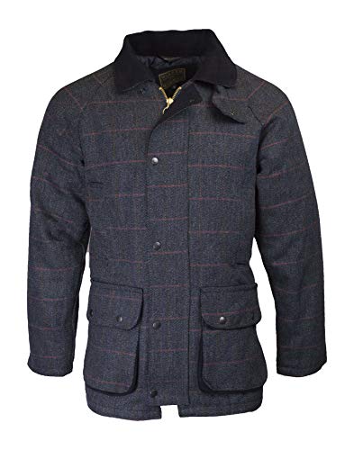 Walker & Hawkes - Mens Derby Tweed Shooting Hunting Country Jacket - Blue Tweed - XL