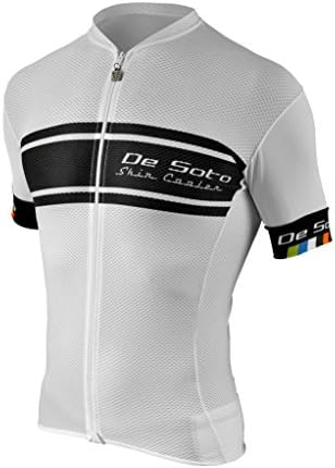 DeSoto Men's Skincooler Full Zip Short Sleeve Tri Top (Wht/Blk Stripe, XX-Large)