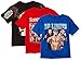 WWE Boys' Little Boys' 3 Pack T-Shirt Bundle, Red/Royal/Black, M-5/6