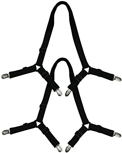 2 Suspenders+Adjustable+Crisscross+Grippers+Fasteners