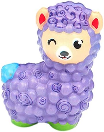 Diadia Squishies Kawaii Adorable Squishies Soft Galaxy Sheep Slow Rising Fruit Scented Stress Relief Toys (B) (Purple)