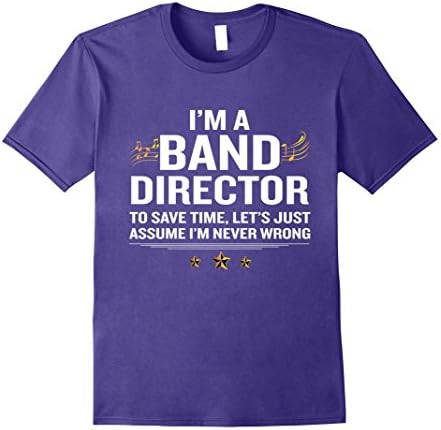 Mens Band Director Funny T-Shirt Awesome Gift 3XL Purple