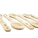 Bamboo Cooking Spoons - Unique Flower Pattern - Wooden Kitchen Gadgets | 6 Piece Set | Great For Stylish Serving Utensils | Great Gift For Kitchen Lovers & Foodies
