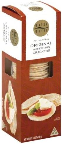 Waterwheels, Original Wafer Thin Crackers, 3.5 Ounce (Pack of 6)