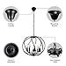 LITFAD Industrial Adjustable Wrought Iron Vintage Retro Pendant Light 22