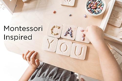 Wooden Alphabet Tracing Boards - Preschool Letter Formation - Montessori Alphabet Letters