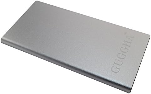 8000mAh Slim Power Bank Portable Charger Backup External Battery for Samsung, iPhone smartphones, iPad Compatible with most Windows &amp; Android devices by GUGGHA ( aluminum silver )