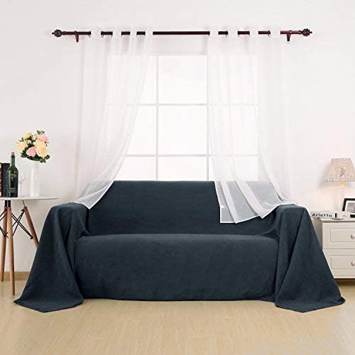 Deconovo Jete De Canape Protection Pour Canape Jete De Lit Suede 210x280cm Brun Housses De Canape Cuisine Maison