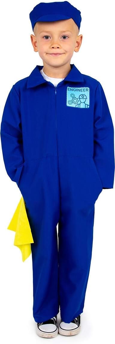 PRETEND TO BEE Mechanic Dress Up Costume for Kids, 3-5 Years