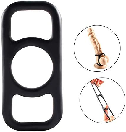 CHEERSTORE 2 PCS Mini Silicone Delay Ring Classic Waterproof Ring Set for Men Black