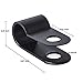 Darller 200 Pcs Black Cable Clips (1/4 Inch /6.35mm Diameter)