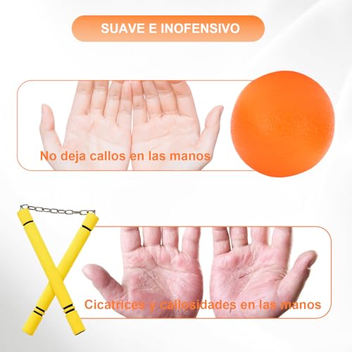 Longzhuo Pelota de Terapia de Mano, Silicona Pelotas de Ejercicio de Mano, Pelotas Redondas para Aliviar el Estrés, para Ejercicios de Mano, Bedo y Muñeca, Músculos de Artritis