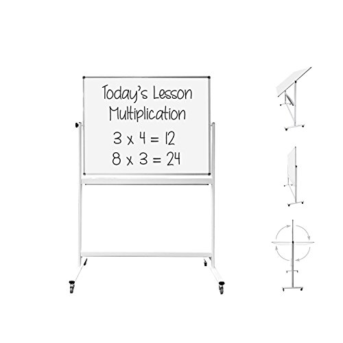 Thornton's Office Supplies Magnetic Mobile Whiteboard Large On Stand Double Sided Flip Over Dry Erase Reversible Portable Home Office Classroom Board (36 x 48) - Thumbnail 3