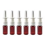 VANTOBEST 12Pcs Portable Brown Nasal Spray Bottles
