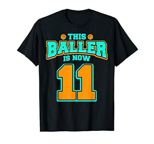 11th Birthday Shirt For Boy Basketball 11 Years Old Kid Gift T