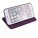 Nouske iPhone 6/6S Flip Folio Wallet Stand up Credit Card Holder Leather Case Cover Holster/Magnetic Closure/TPU bumper/360 Full Body Protection, Purple