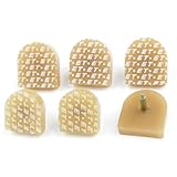 uxcell 6 Pcs Beige Plastic Shoes High Heel Tips Taps 22mm x 21mm for Ladies