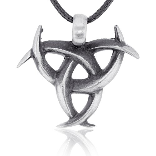 Dan's Jewelers Barbed Wire Biohazard Symbol Necklace Pendant, Fine Pewter Jewelry