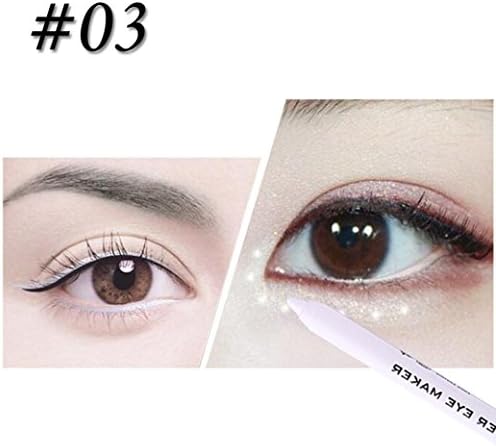 Eletty 3 Colors Define And Highlight Eyeliner Duo Waterproof Eyeliner Pencil Lying Silkworm Pen 14cm (C)
