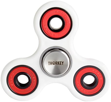 ThorKey Fidget Spinner EDC Toy - Premium Quality - Ultra High Speed Ceramic Bearings - Durable Stainless Steel Caps - Trispinner Stress relief Toy - Smooth 1-2 Minute Finger Spins