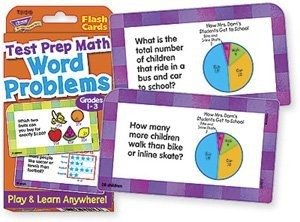 Test Prep Math Word Problems (Grades 1-3)Challenge Cards
