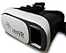 VR Headset Virtual Reality 3D Glasses - fits 4.7-6.0 inch Phones - Google Cardboard Goggles for iPhone Samsung Black/White Box